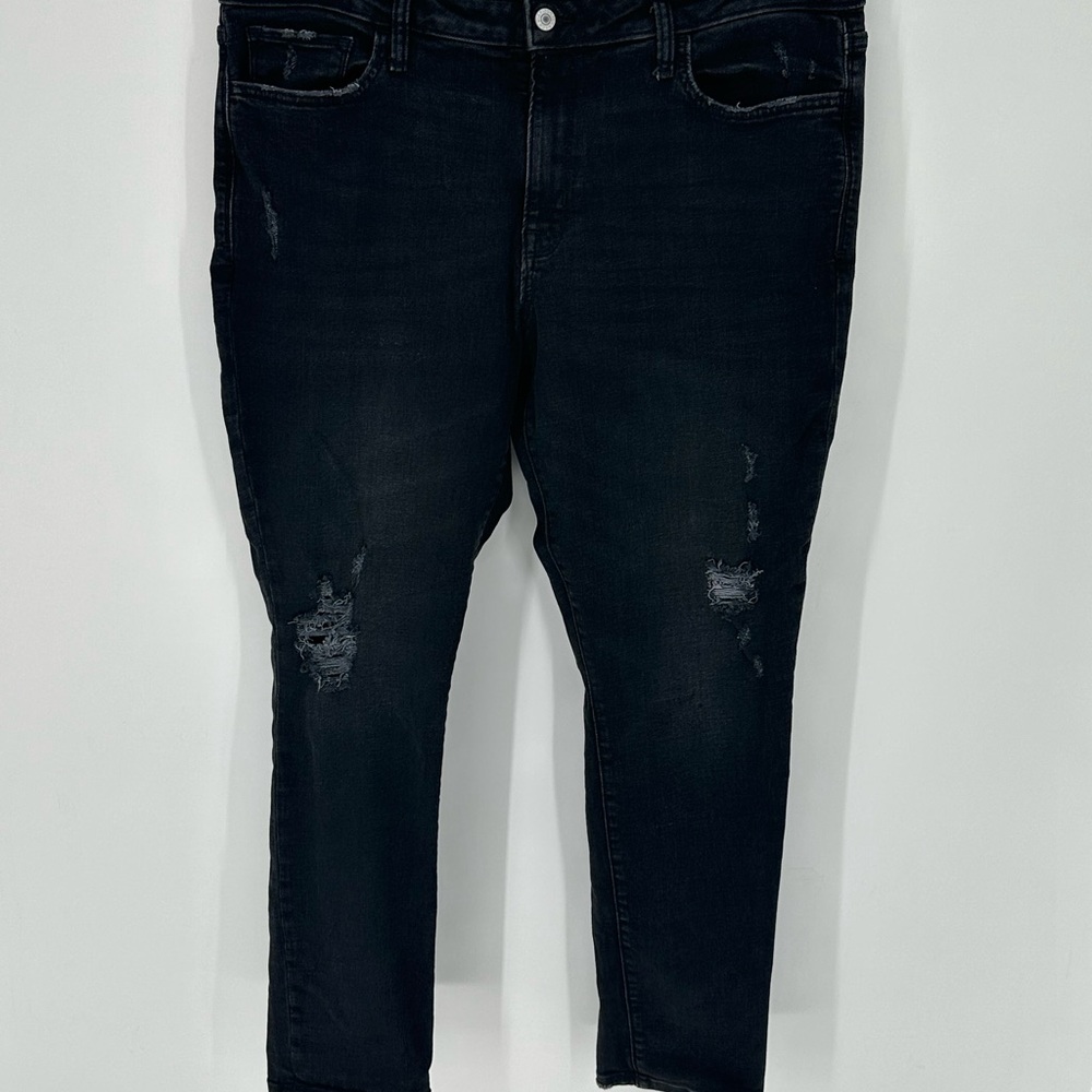 Arizona Women’s Sz 19 Juniors Mid Rise Skinny Black Denim Jeans Pants Black X5